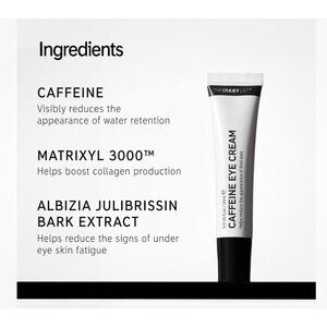 Caffeine Eye Cream 0.5 fl oz - Reduces Puffiness Dark Circles